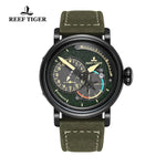 Reef Tiger/RT Black Steel Military Watches